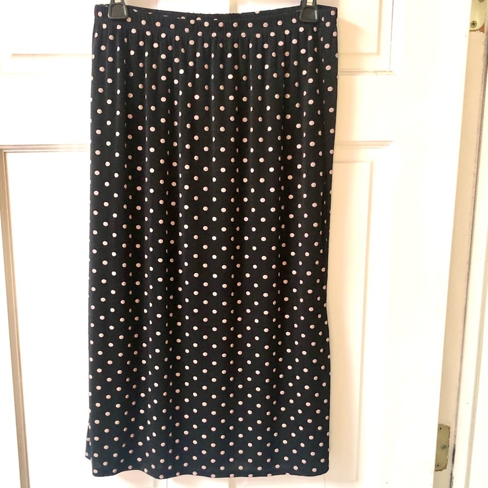 MARCY ALLAN vintage black polka dot skirt size M excellent condition